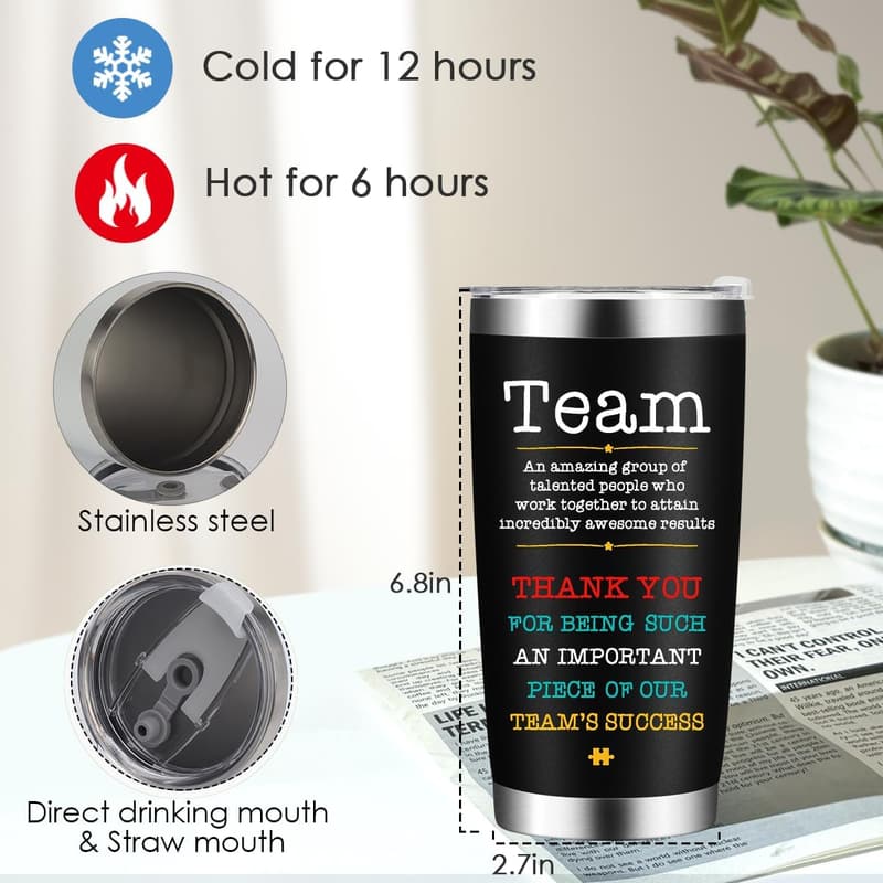 Team Building Appreciation 20oz Tumbler - Employee Gift