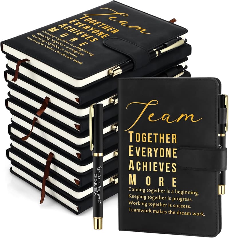Employee Appreciation Leather Journal Set with Pen – 20 Pieces