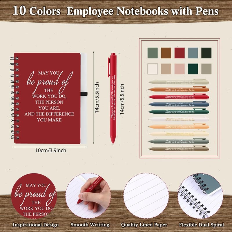 Employee Appreciation Gifts: Inspirational Journals with Pen Set