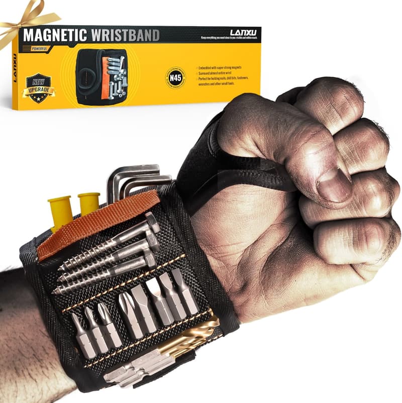 Magnetic Tool Belt with 15 Strong Magnets - Unique Gift for Men and Women