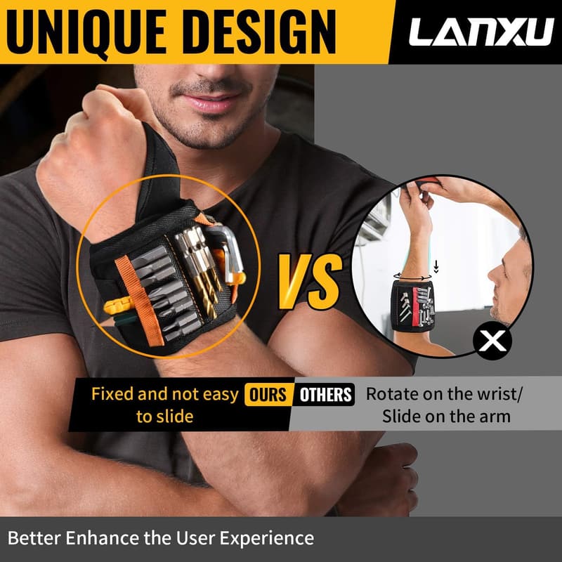 Magnetic Tool Belt with 15 Strong Magnets - Unique Gift for Men and Women