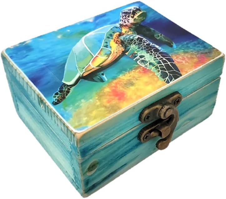Sea Turtle Keepsake Box for Beach Lovers, Premium Decor