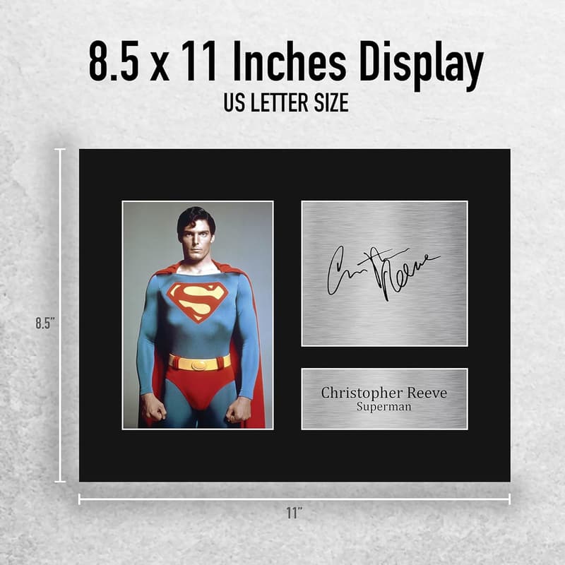Christopher Reeve Superman Autographed Picture for Fans