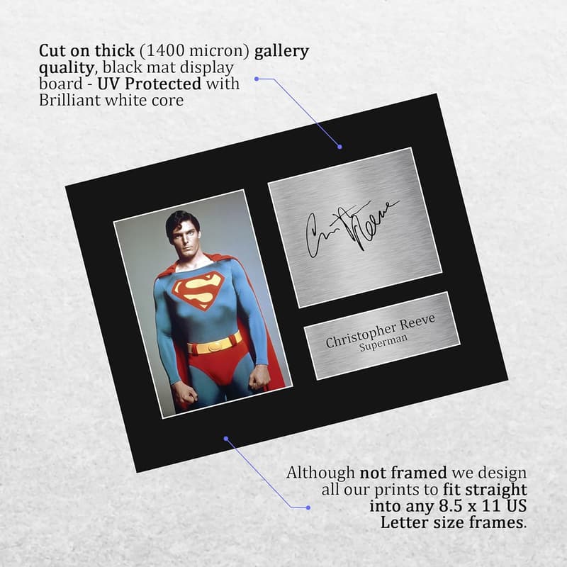 Christopher Reeve Superman Autographed Picture for Fans
