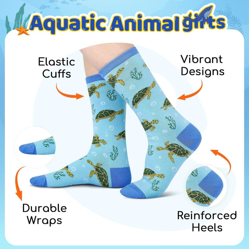 Sea Animal Gifts for Women - Whale and Dolphin Socks
