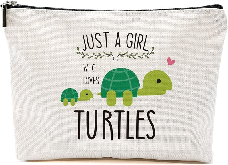 Turtle Makeup Bag for Women - Fun Gift for Turtle Lovers