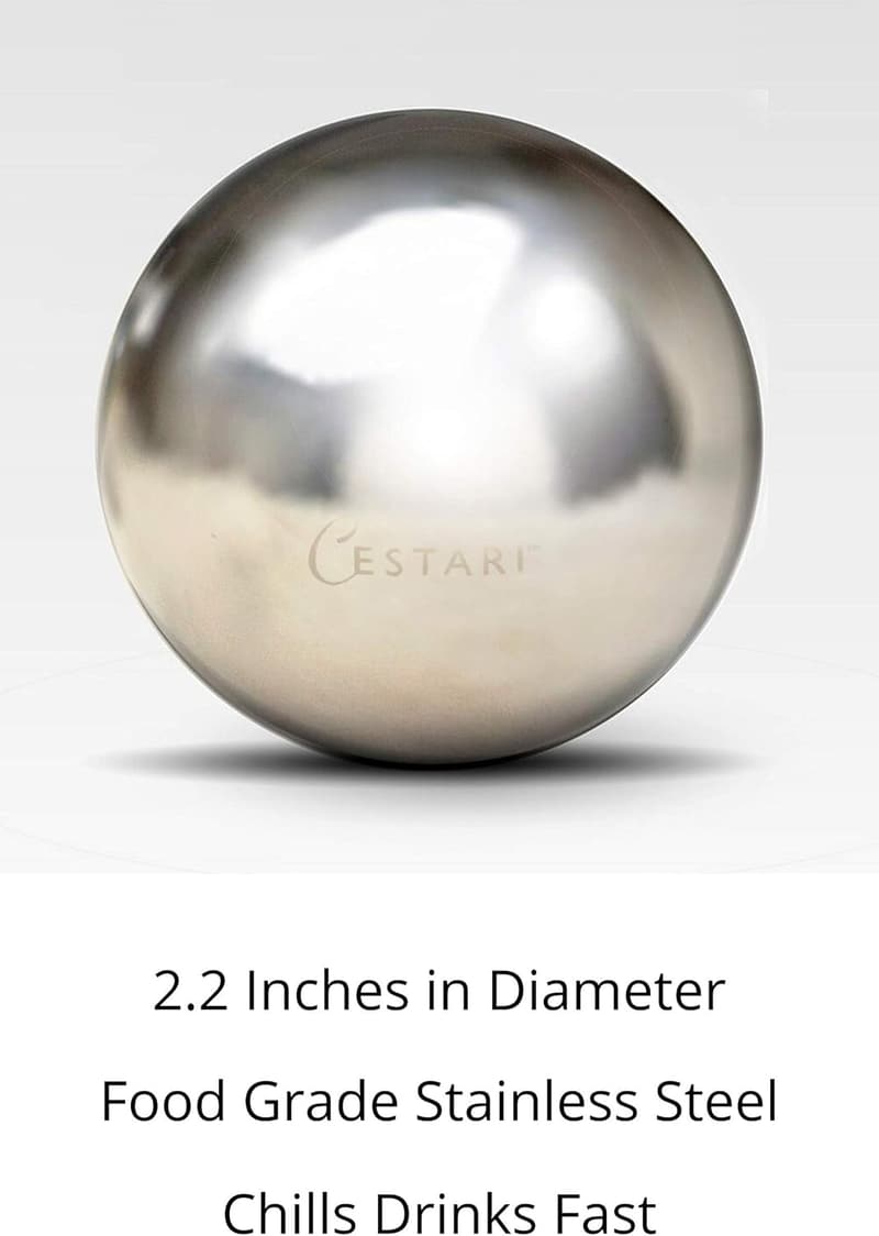 Reusable Stainless Steel Whiskey Ice Sphere - Drink Chiller Gift