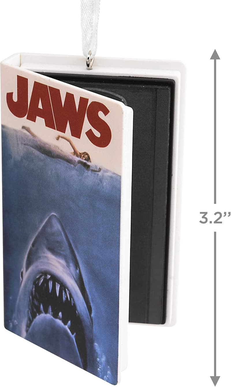 Jaws Movie Retro Video Cassette Christmas Ornament
