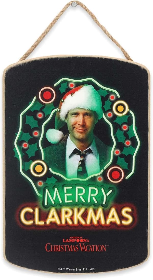 Merry Clarkmas Wooden Wall Decor - Fun Christmas Sign