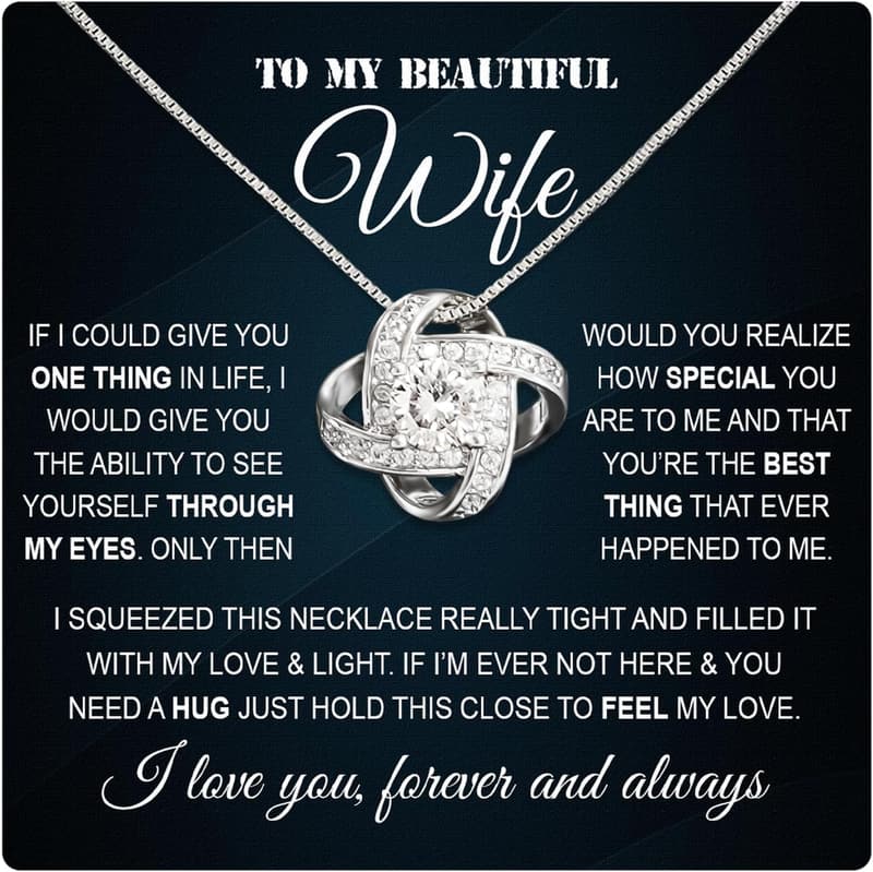 Mother's Day Soulmate Necklace for Wife in Elegant Box