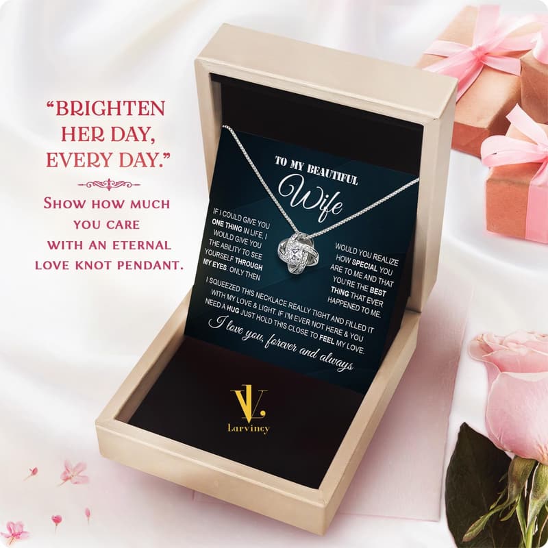 Mother's Day Soulmate Necklace for Wife in Elegant Box