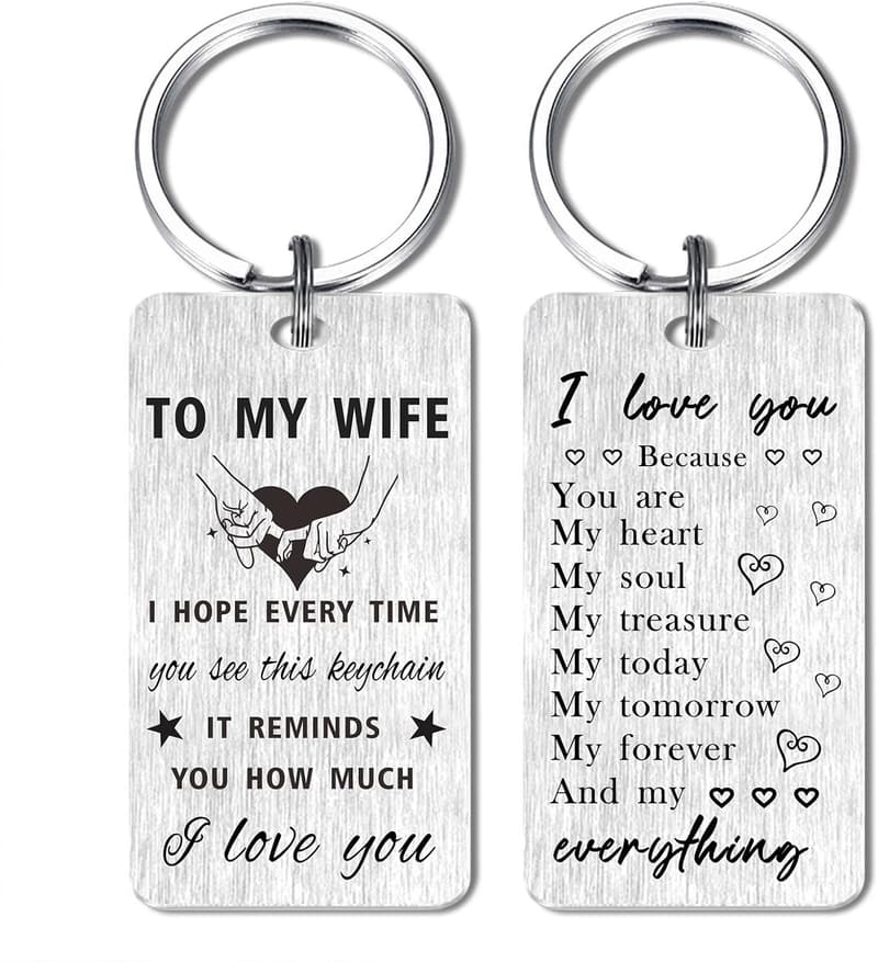 Mother's Day Keychain for Wife - 