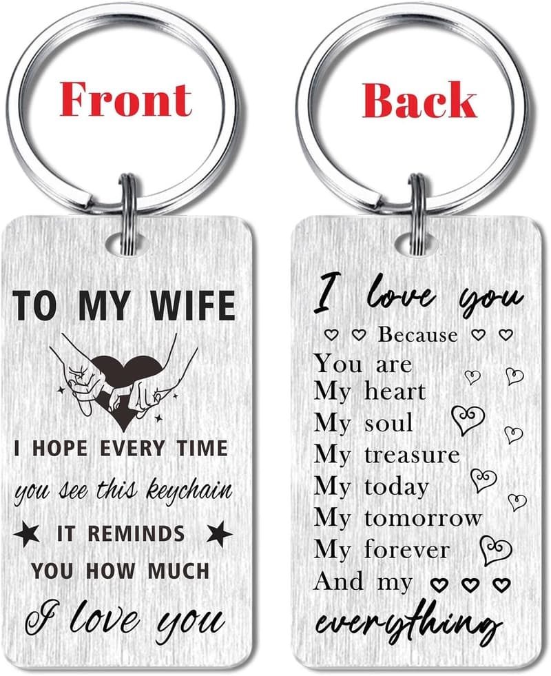 Mother's Day Keychain for Wife - 
