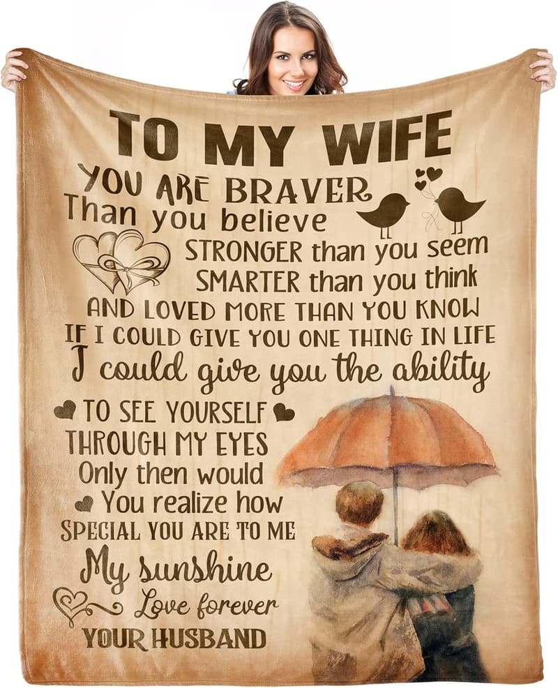 Anniversary Healing Thoughts Blanket for Her