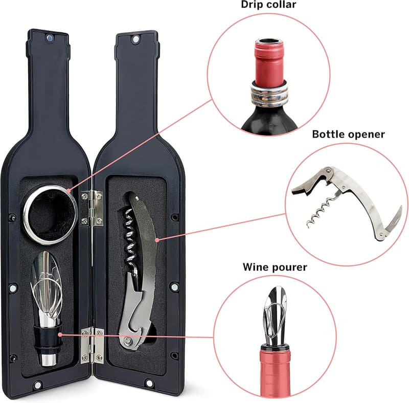 Wine Gift Set - Wine Opener & Accessories for Enthusiasts