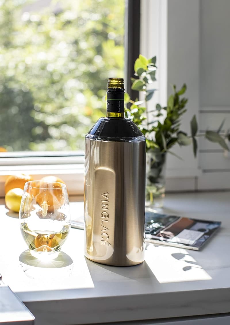 Portable Stainless Steel Wine Chiller Set with Glasses