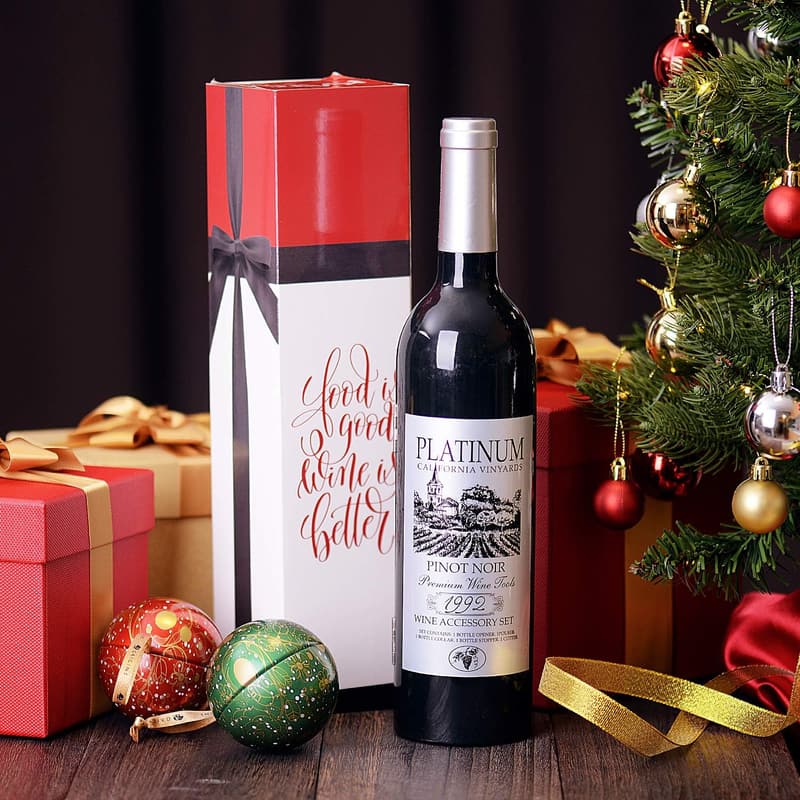 Valentine's Gift Set: 5-Pc Silver Wine Bottle Opener Accessories
