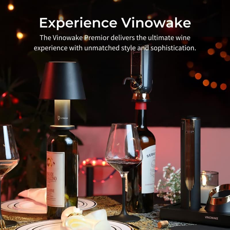 Luxurious Wine Gift Set with Aerator, Opener & Lamp