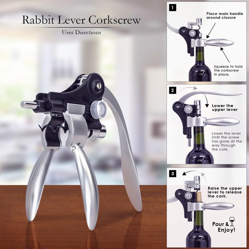 Wine Opener Set with Foil Cutter & Stopper - Gift Boxed