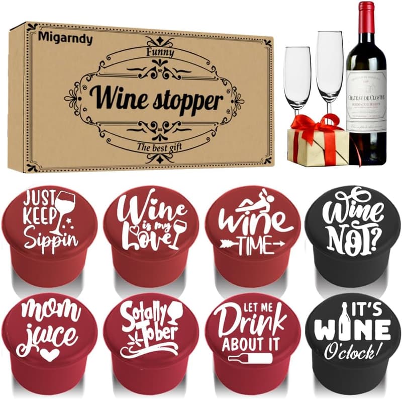 Funny Wine Stoppers Set - Unique Gifts for Wine Lovers