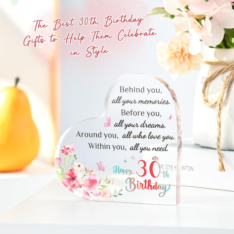 30th Birthday Personalized Acrylic Keepsake for Women