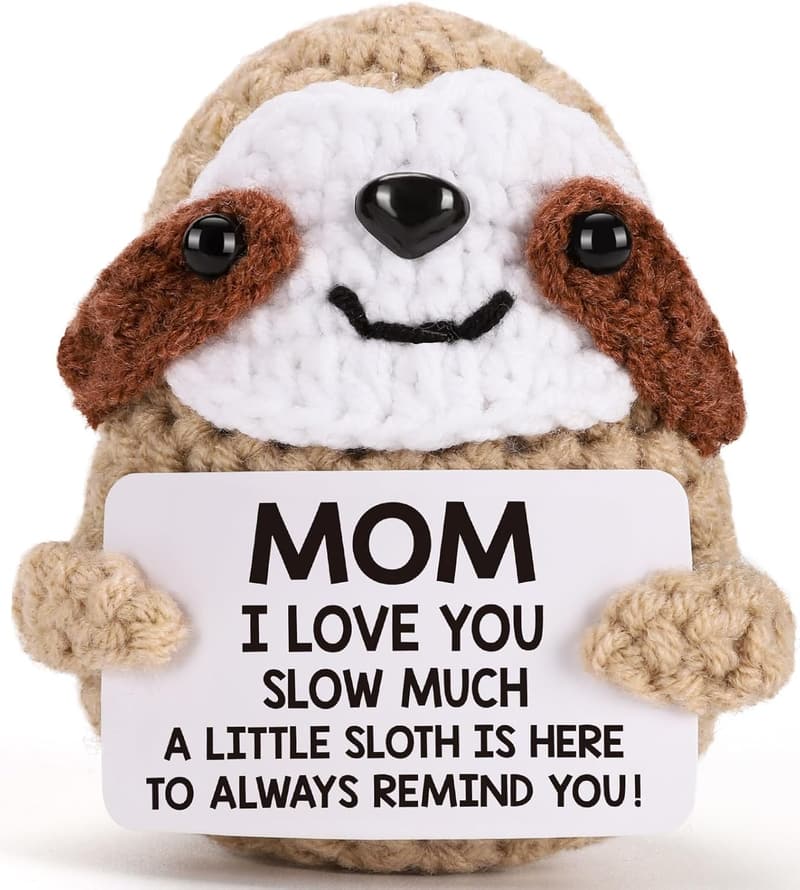 Handmade Crochet Sloth Gift for Mom - Mother's Day Surprise