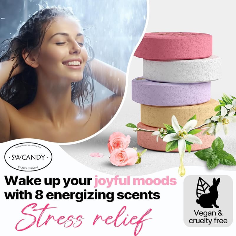 Father's Day Shower Steamers - 8 Pack Aromatherapy for Her