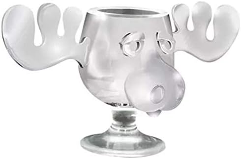 Christmas Moose Head Shaped Acrylic Cup Set, 4.5 oz, 2 pc