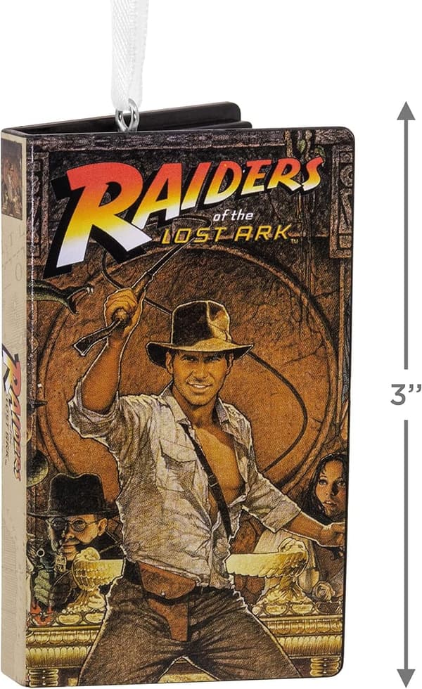 Indiana Jones Retro Video Cassette Christmas Ornament
