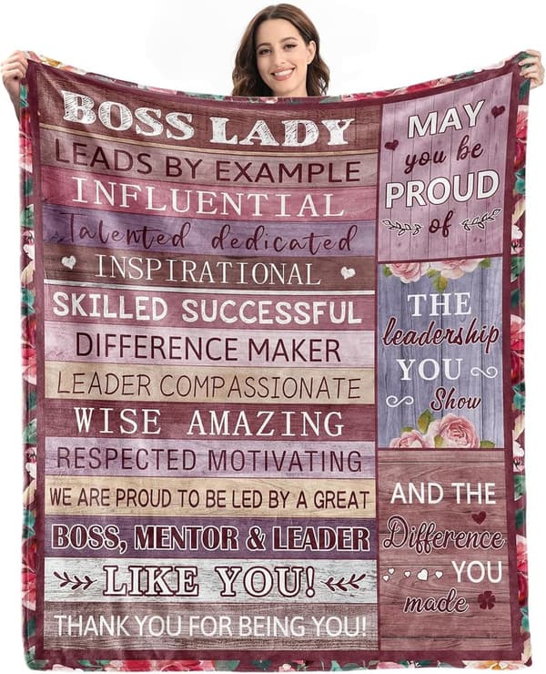Boss's Day Soft Flannel Blanket for Women