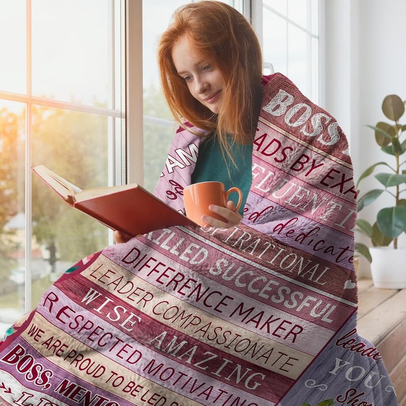 Boss's Day Soft Flannel Blanket for Women