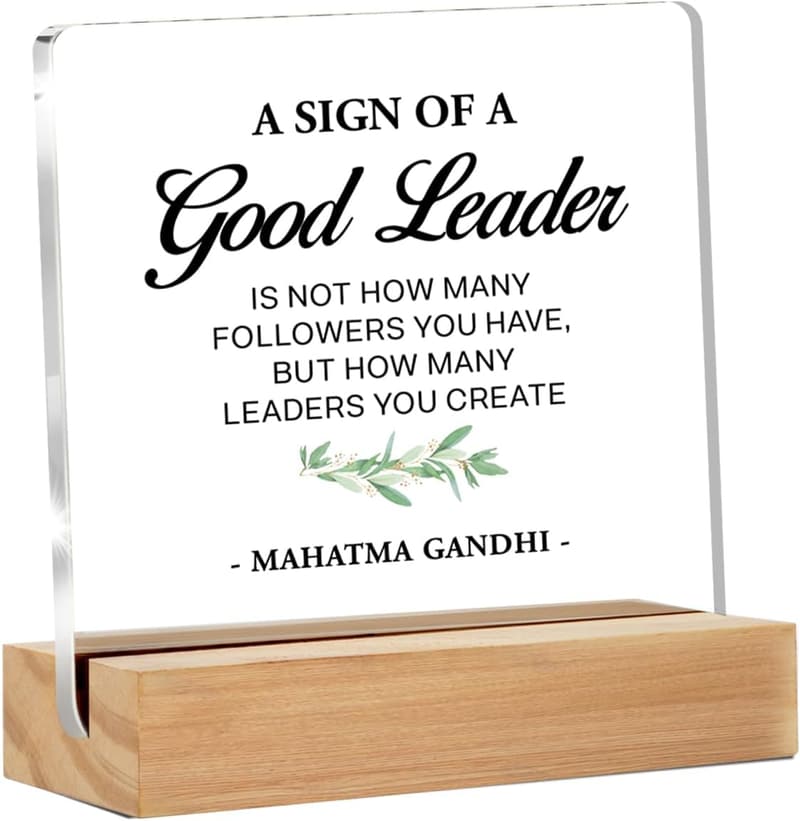 Thank You Gift for Boss - Clear Desk Sign Decor (4
