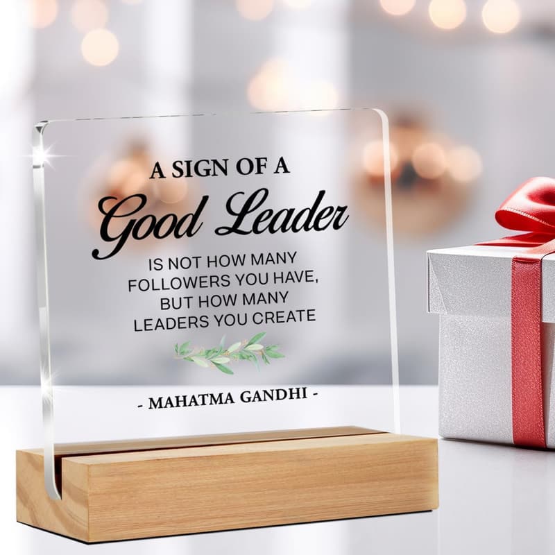 Thank You Gift for Boss - Clear Desk Sign Decor (4