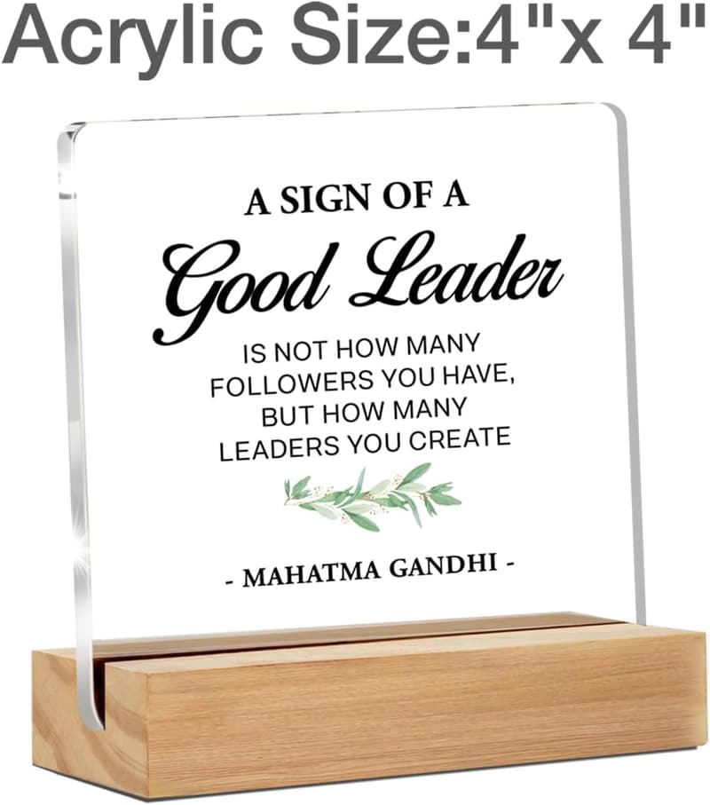 Thank You Gift for Boss - Clear Desk Sign Decor (4