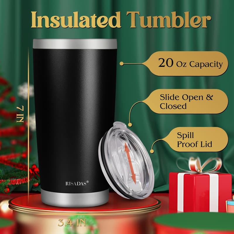 Christmas Gift for Men - 20oz Tumbler Stocking Stuffer