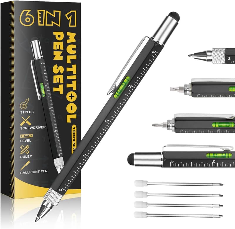 6-in-1 Multi-Tool Pen for Men - Unique Gadget Gift