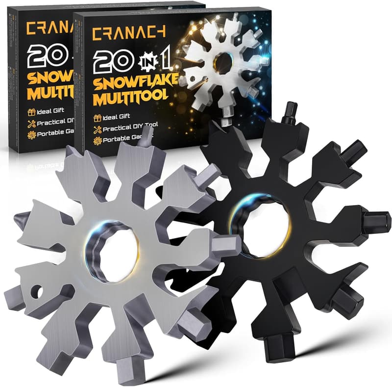 20-in-1 Snowflake Multitool for Men - Portable Christmas Gift