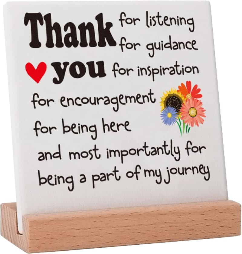 Thank You Gifts - Gratitude Decorative Plaques for Bosses and Teachers