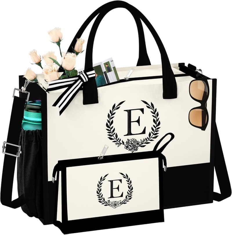 Personalized Canvas Tote Bag - Mother's Day Gift for Mom/Grandma