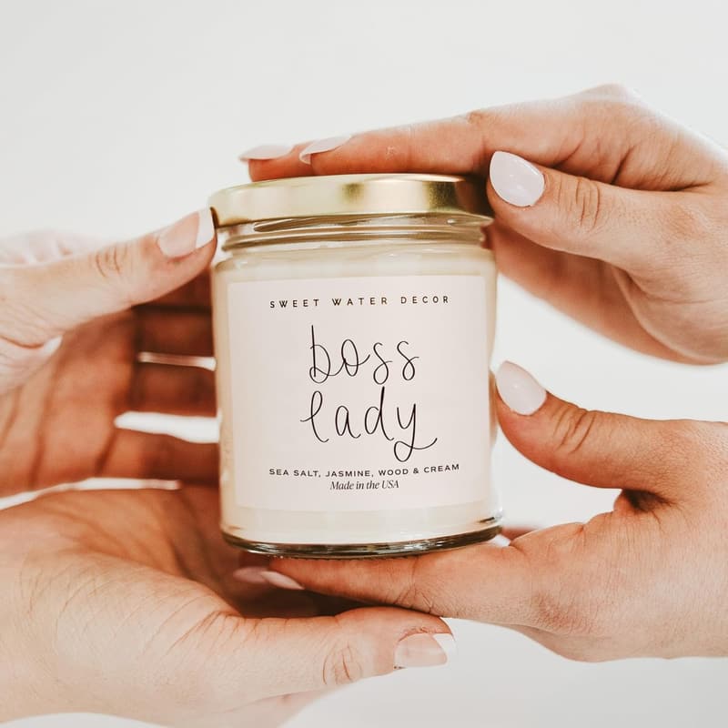 Boss Lady Candle - 9oz Gift for Her, Work Bestie, New Job