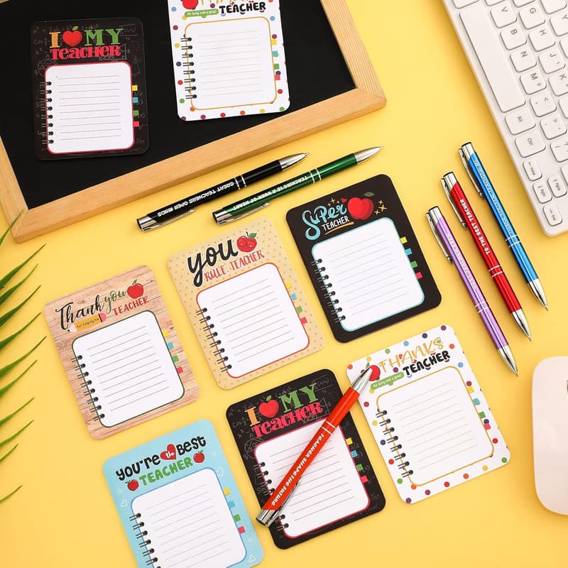 Sarcastic Notepad and Pen Set for Teacher Appreciation - 24 Pcs