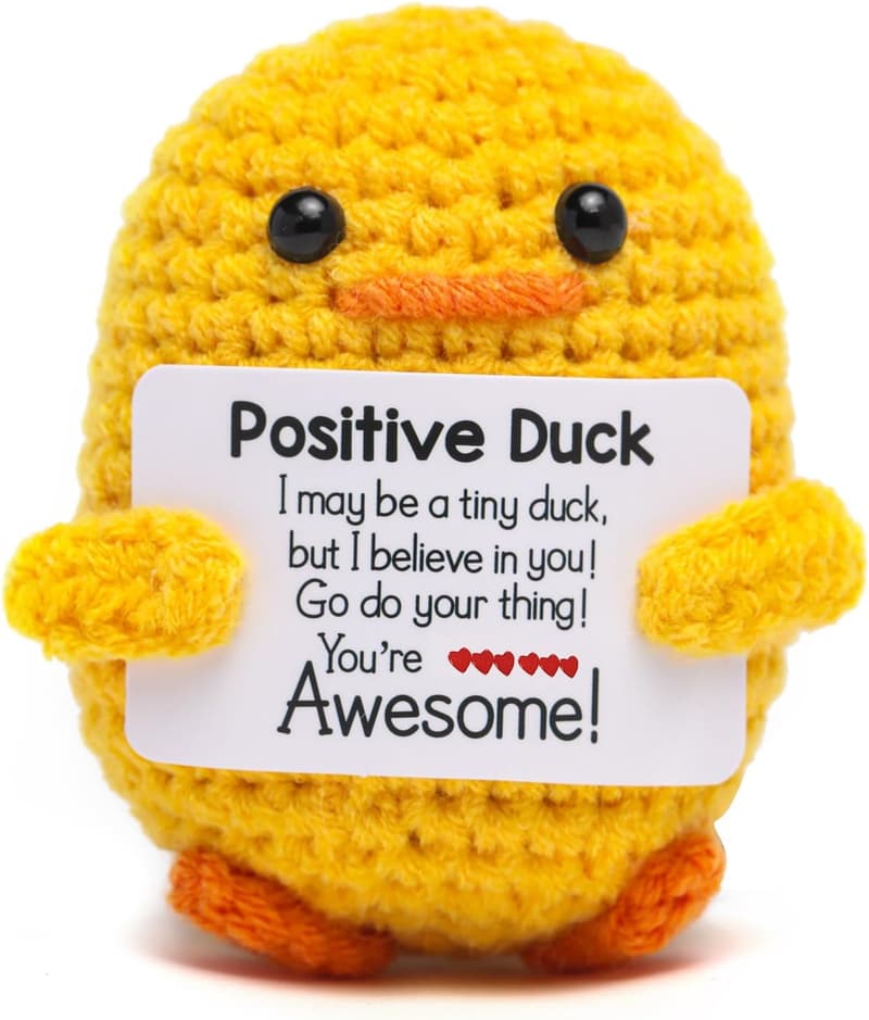 Inspirational Crochet Duck - Cute Emotional Support Gift