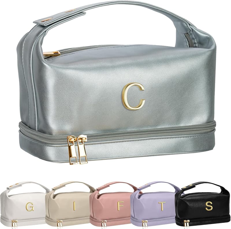 Maid of Honor Gift: Personalized Double Layer Makeup Bag