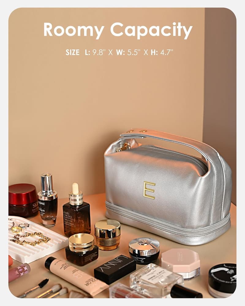Maid of Honor Gift: Personalized Double Layer Makeup Bag