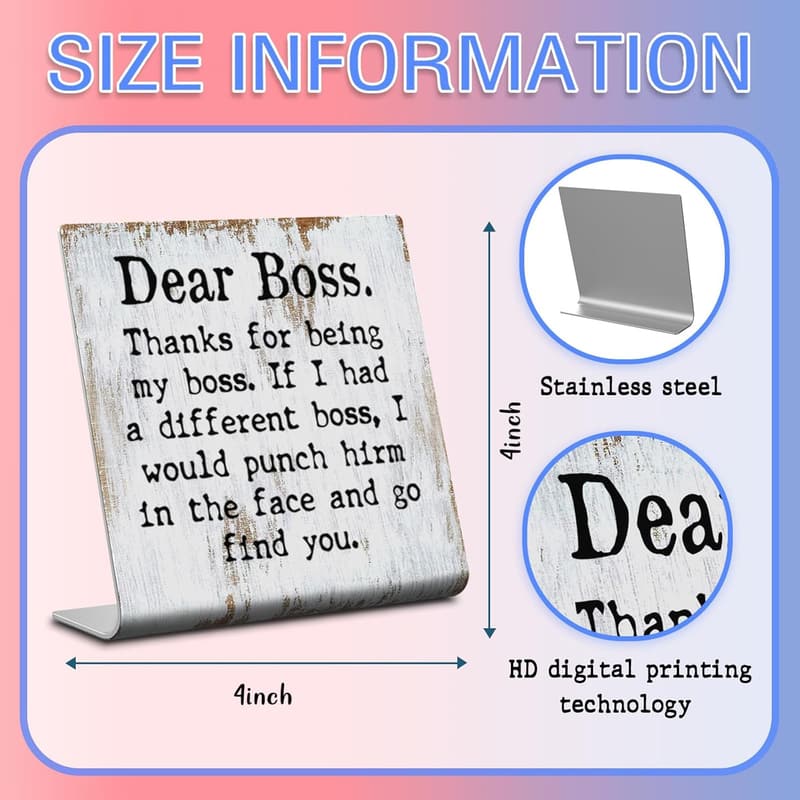 Boss Appreciation Plaque - Humorous Desk Decor Gift