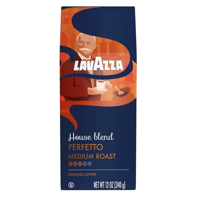 Lavazza House Blend Medium Roast Ground Coffee, 12oz Bag