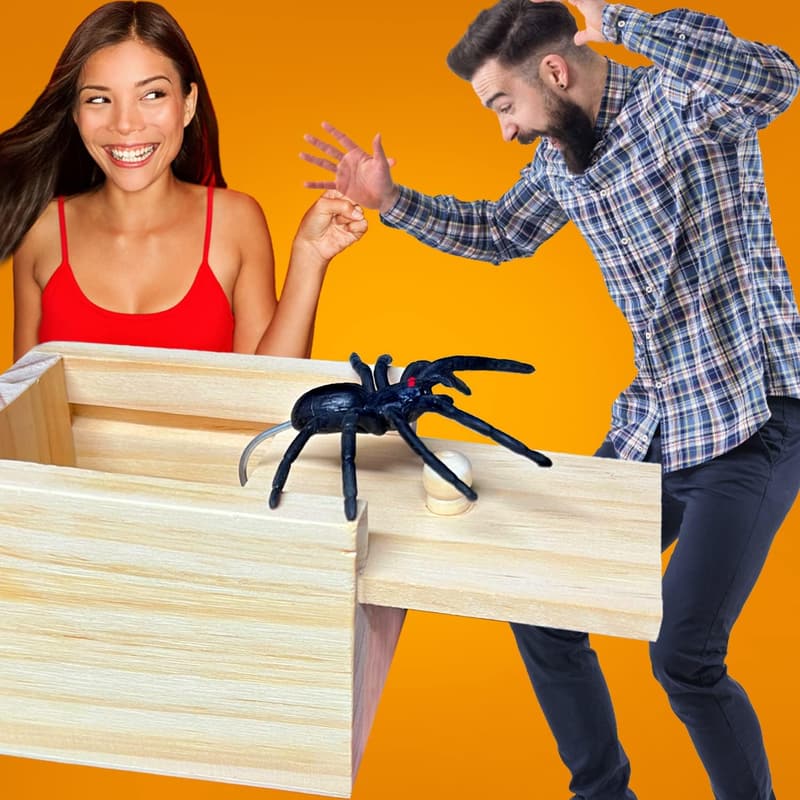 Funny Spider Box Prank Toy for Father's Day, Gag Gift for Dad