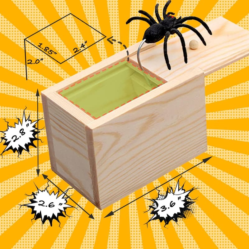 Funny Spider Box Prank Toy for Father's Day, Gag Gift for Dad