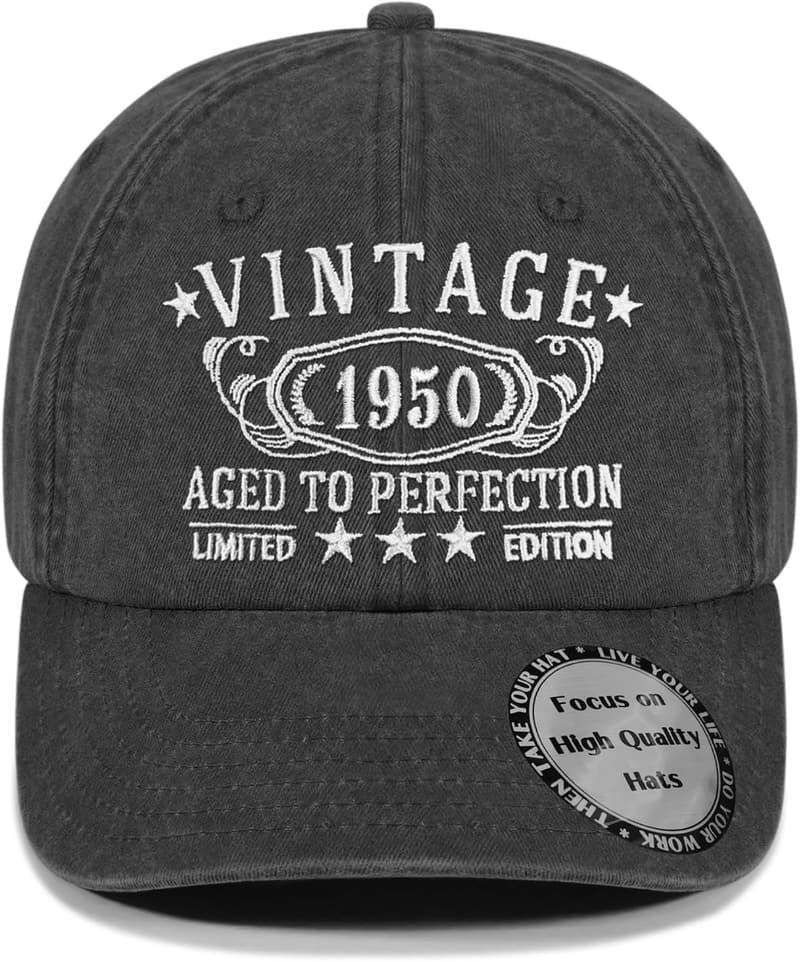 Personalized Vintage Hat for 30th-100th Birthdays