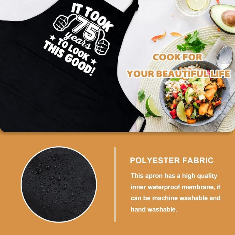 Chef Apron for Men with 3 Pockets - Birthday Gift Option
